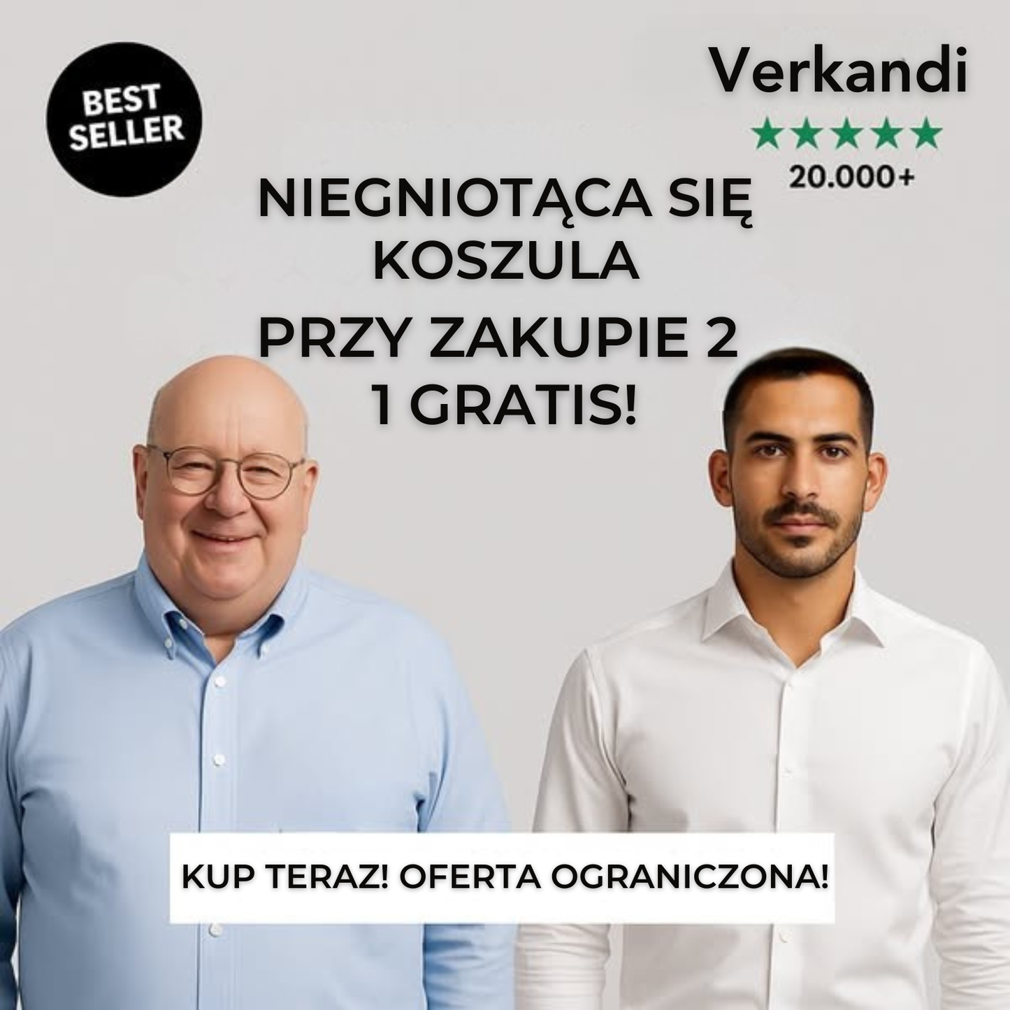 Odporna na zagniecenia, dopasowana koszula