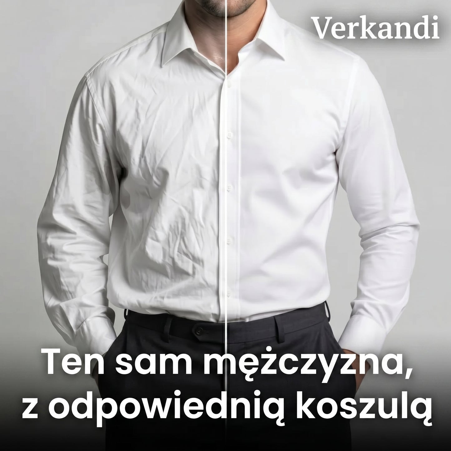 Koszula Slim-Fit niewymagająca prasowania - Verkandi