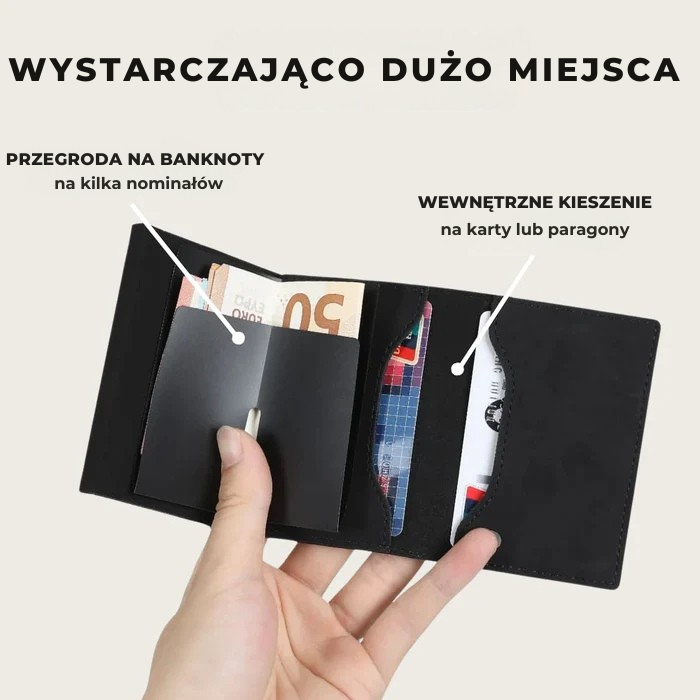 Portfel Slim z Wysuwem Kart + RFID — Verkandi 2.0