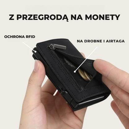 Portfel Slim z Wysuwem Kart + RFID — Verkandi 2.0